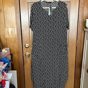 Zanzea Black and White Polka Dot Dress